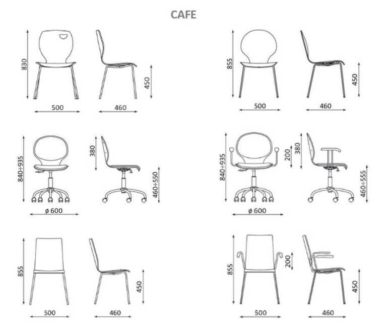 zdjęcie schematu krzesła Cafe